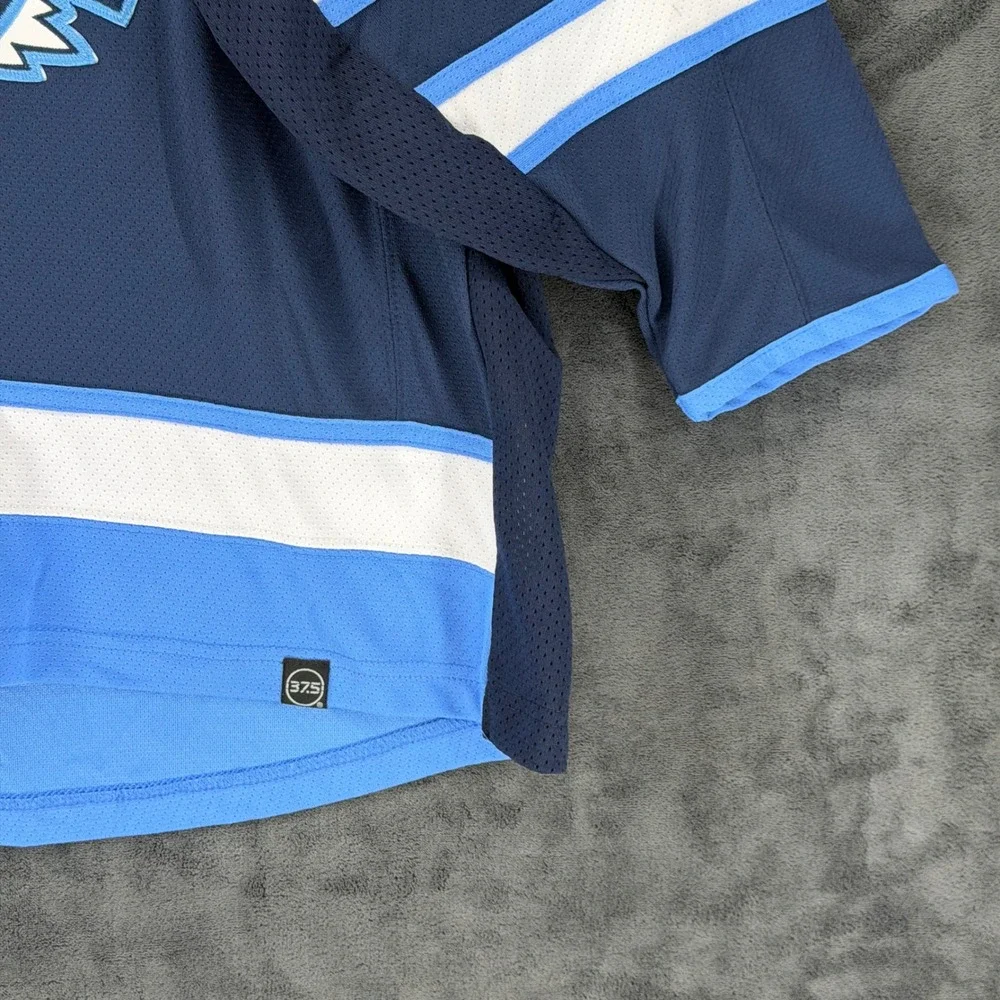 Bauer Team Hockey Jersey Youth‎ Medium Navy Blue Maple Leafs Johnson 31 09J-29H
